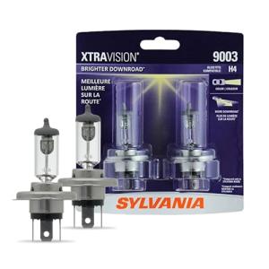 SYLVANIA - 9003 XtraVision - High Performance Halogen Headlight Low Beam and Fog Replacement Bulb (Contains 2 Bulbs)