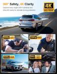 KEYROO 4-Channel 360° 4K Dash Cam