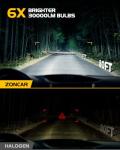 ZonCar H4 LED Bulbs - Ultra-Bright White, 60000LM