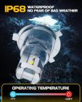 ZonCar H4 LED Bulbs - Ultra-Bright White, 60000LM