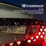 Cute Heart Tail Light Stickers for Cars - 2 PCS