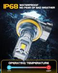ZonCar 9005 H11 Fog Light Bulbs Combo, Bright 120000LM