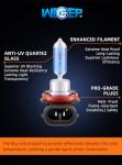 H11 Halogen Headlight Bulbs, Pack of 2