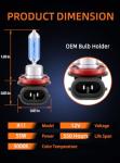 H11 Halogen Headlight Bulbs, Pack of 2