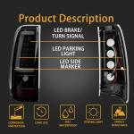 MiKaFex Smoke Black LED Tail Light Set for Silverado