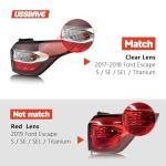 Ussbaye Right Passenger Tail Light for 2017-2018 Ford Escape