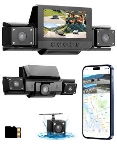 360° Dash Cam with GPS, WiFi, Night Vision