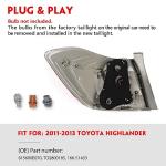 Toyota Highlander 2011-2013 Right Tail Light Assembly