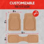 Motor Trend FlexTough Waterproof Floor Mats - Beige