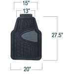 Heavy-Duty Rubber Floor Mats - Universal Fit Set