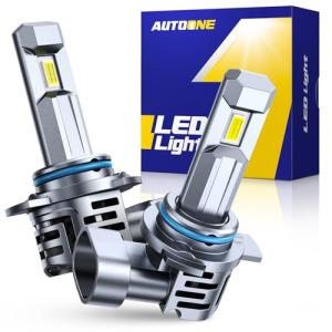 AUTOONE 9012 Bulb, 9 Times Brighter 40000LM HIR2 LED Bulb, 3 Min Quick Install, 20 Years Lifespan, No Flicker