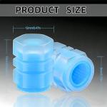 20 Pcs Glow in The Dark Tire Valve Caps Fluorescent Tire Valve Stem Caps, Cool Car Present for Universal Decoration Accessories for Car SUV Bicycle Motorcycles Trucks (Blue)