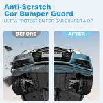 4 Pack Bumper Guard for Cars, Polyurethane Front Bumper Protector Ultra Universal Aftermarket Front Bumper Lip Splitter for Lowered Cars/SUV Anti-Scratch Bumper Scrape Guard Skid Plate DIY Kit