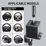 CNRAQR PC USB Simulator Shifter 7+R H Gear Shifter with L Shape Clamp Set for Gear shift PC Windows Steering Compatible with G29/G27/G25, T300RS/GT Wheel