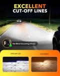 OXILAM 9012 LED Bulbs, 1000% Brighter 6500K Cool White Hir-2 Driving Bulbs, Anti-Flicker, 20-Years Lifespan, IP68, Plug-N-Play Design, Fog Lights Compatible with Cars Trucks SUVs, Pack of 2