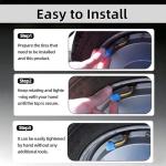 20 Pcs Glow in The Dark Tire Valve Caps Fluorescent Tire Valve Stem Caps, Cool Car Present for Universal Decoration Accessories for Car SUV Bicycle Motorcycles Trucks (Blue)