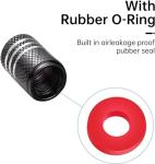 Tire Valve Stem Cap Cover for Mercedes Benz A C E S Class Series GLK CLA GLA GLC GLE CLS SLK AMG Series Belt O-Ring Seal Corrosion Resistant,Tire Valve Stem Air Cap 4 Pack Black