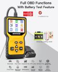 MOTOPOWER MP69033 Pro OBD2 Scanner Code Reader Check Engine Fault Light Diagnostic Scan Tool with Battery Tester