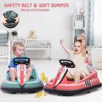 6V Bumper Cars for Kids, Ages 1.5-6, Kids Bumper Car, Battery Powered Electric Ride on Toy, Indoor Outdoor Safe Toddler Wiggle Car for Toddlers Girls Boys