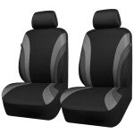Sporty Gray Front Seat Covers for Cars & SUVs