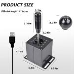 CNRAQR PC USB Simulator Shifter 7+R H Gear Shifter with L Shape Clamp Set for Gear shift PC Windows Steering Compatible with G29/G27/G25, T300RS/GT Wheel