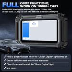 XTOOL D5 Car Code Reader and Reset Tool, Engine ABS SRS Transmission Car Diagnostic Tool with EPB Service, ABS Bleed, Throttle Relearn, Clear Check Engine Light Code Reader with 10 Resets, Free Update