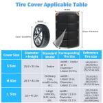 Eakertte Tire Cover for Storage, Dual-Sided Use, 420D Waterproof Tire Storage Bag with 4 Felt Pads, Waterproof Zipper, Reflective Handles, UV Protection, Dirt-Resistant for Indoor & Outdoor Use –S
