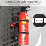 Molle Panel Fire Extinguisher Mount - Tactical Car Quick Release Fire Extinguisher Bracket Accessories Mounting Bracket Kits Fits 1-2 in Slots Holes for Trucks Vehicles Gear Molle Accessories