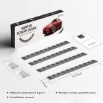 4 Pack Bumper Guard for Cars, Polyurethane Front Bumper Protector Ultra Universal Aftermarket Front Bumper Lip Splitter for Lowered Cars/SUV Anti-Scratch Bumper Scrape Guard Skid Plate DIY Kit