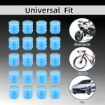 20 Pcs Glow in The Dark Tire Valve Caps Fluorescent Tire Valve Stem Caps, Cool Car Present for Universal Decoration Accessories for Car SUV Bicycle Motorcycles Trucks (Blue)