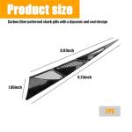 Ajxn 2 PCS Car Modified Spoiler Kits, 9.2In x 8.0In x 1.9In Waterproof ABS Vehicle Leaf Shape Vent Covers with Adhesive, Universal Side Intake Decorative Cover Hoods for SUV Car Truck (Black)