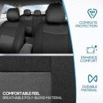 Charcoal and Black Full Car Seat Covers Set