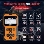 Professional OBD2 Scanner & Car Diagnostic Tool – Auto Code Reader for All Vehicles, Check Engine Light, ABS, SRS, Transmission, Battery & Emission Test, Live Data & Fix Suggestions