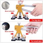 Gliston Auto Dent Puller Kit - Adjustable Golden Dent Remover Tools Paintless Dent Repair Kit Dent Lifter Puller for Car Large & Small Ding Hail Dent Removal