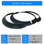 DREAMIZER 4Pcs Universal Flexible Car SUV Large Wide-Body Kit 80mm Off-Road Fender Flare Durable PU Wheel Arch Protector