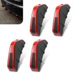 Opuweiy 4 PCS Universal Car Bumper Lip Spoiler Kit, Exterior Auto Mods Accessories with Anti-Scratch Design, Suitable for Most Vehicles (Red)