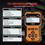 Professional OBD2 Scanner & Car Diagnostic Tool – Auto Code Reader for All Vehicles, Check Engine Light, ABS, SRS, Transmission, Battery & Emission Test, Live Data & Fix Suggestions
