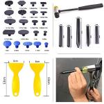 Gliston Auto Dent Puller Kit - Adjustable Golden Dent Remover Tools Paintless Dent Repair Kit Dent Lifter Puller for Car Large & Small Ding Hail Dent Removal