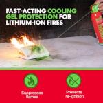 BurnBuster Lithium-Ion Fire Extinguishing Gel 1-Pack - Battery Fire Suppression Gel for Electronics, Stops Thermal Runaway, Non-Toxic, Eco-Friendly, 14oz Canister, Made in USA