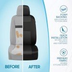Charcoal and Black Full Car Seat Covers Set