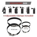 Molle Panel Fire Extinguisher Mount - Tactical Car Quick Release Fire Extinguisher Bracket Accessories Mounting Bracket Kits Fits 1-2 in Slots Holes for Trucks Vehicles Gear Molle Accessories