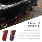 Opuweiy 4 PCS Universal Car Bumper Lip Spoiler Kit, Exterior Auto Mods Accessories with Anti-Scratch Design, Suitable for Most Vehicles (Red)