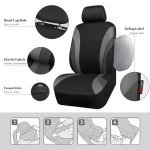 Sporty Gray Front Seat Covers for Cars & SUVs