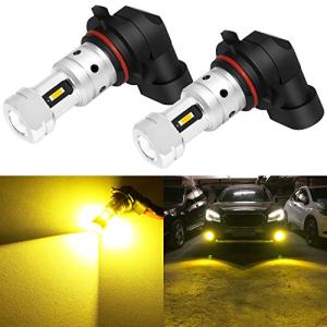 PHINLION 9006 Yellow Fog Light Bulbs 3800 Lumens Super Bright HB4 9006LL LED Bulb Replacement for Car Truck SUV Fog Lights or DRL Lamps, 3000K Golden Yellow, Pack of 2