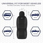 Skechers Memory Foam Leather Seat Covers - Black