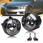 BOGYL 2PCS Fog Lights Assembly Compatible with Infiniti G37 Sedan 2010-2013 & Rogue/Quest/Murano/Juke/Cube 2009-2015 - Replacement Housing with Clear Lens (Fits FX35/FX37/QX70/QX56)