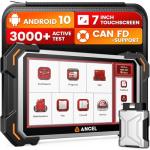 ANCEL DS500BT Bidirectional Scan Tool, Full-System Automotive Diagnostic Scanner with 28+ Services, Injector Coding, DPF/Brake/BMS/Oil/Gear/Throttle Functions, CAN FD Support, Lifetime Free Updates