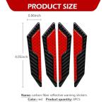 Hugwits 4 PCS Car Door Edge Guard Stickers, Door Safety Reflective Protection Anti-Collision Strips, Car Side Edge Scratch Protectors, Universal for Most Cars (Reflective Red)