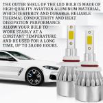 tobenbone 2 PCS 9005/HB3 Car LED Light Replacement, 3800LM 6000K Super Bright Waterproof C6 Fog Lighting Bulb, Plug & Play Led Headlights High and Low Beam Car Accessories