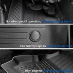 JOULARISE Floor Mats Cargo Mat for 2018-2024 Ford Expedition 7 Seats Captain Chairs(Not for Max Model), All Weather TPE Cargo Liner Backrest Mats Door Sill Protectors Car Accessories (Floor Mats Set)